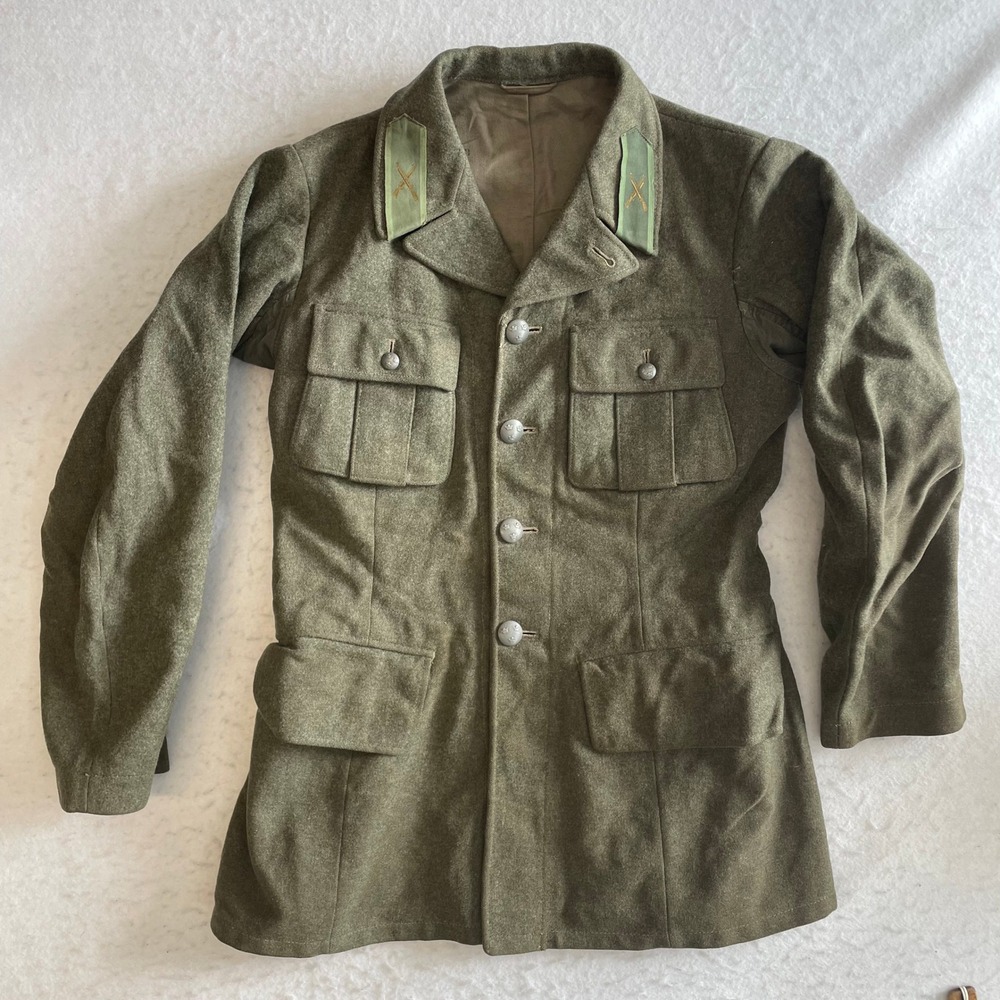 Swedish Military M39 Wool Tunic Mens Size 92 Olive Green 1943 WWII Field Jacket